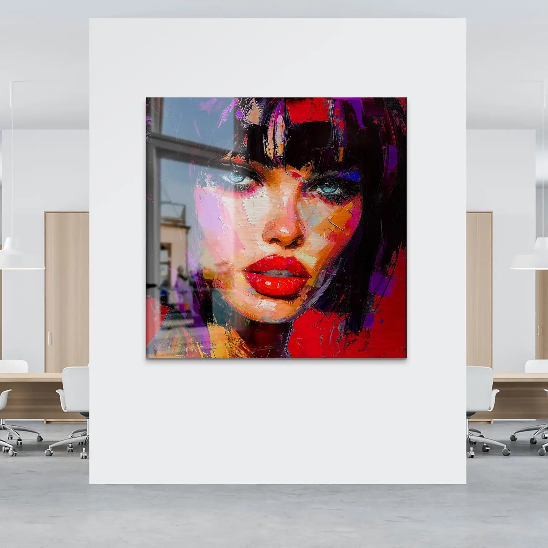 Abstrakt Red Beauty Alu Gebürstet Bild INGALERIE