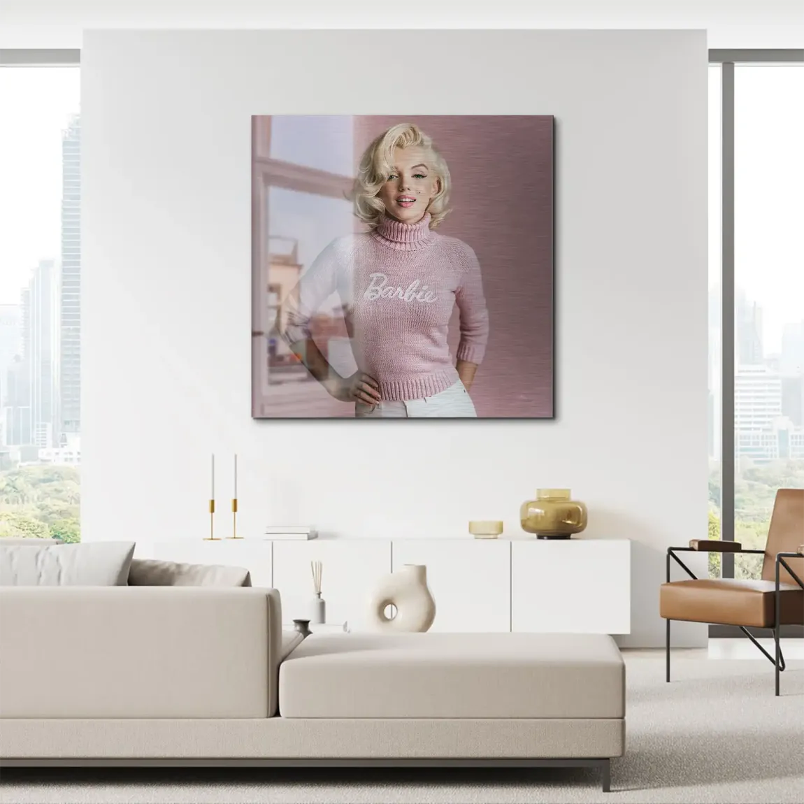 Marilyn Monroe Barbie Aluminiumbild gebürstet