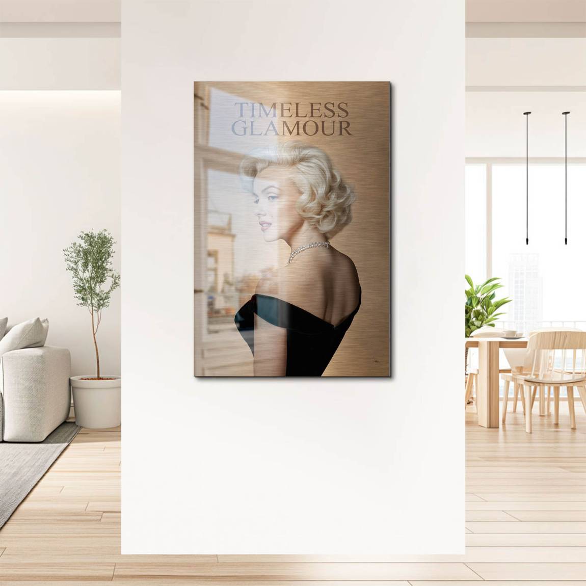Marilyn Monroe Zeitlos Aluminiumbild gebürstet