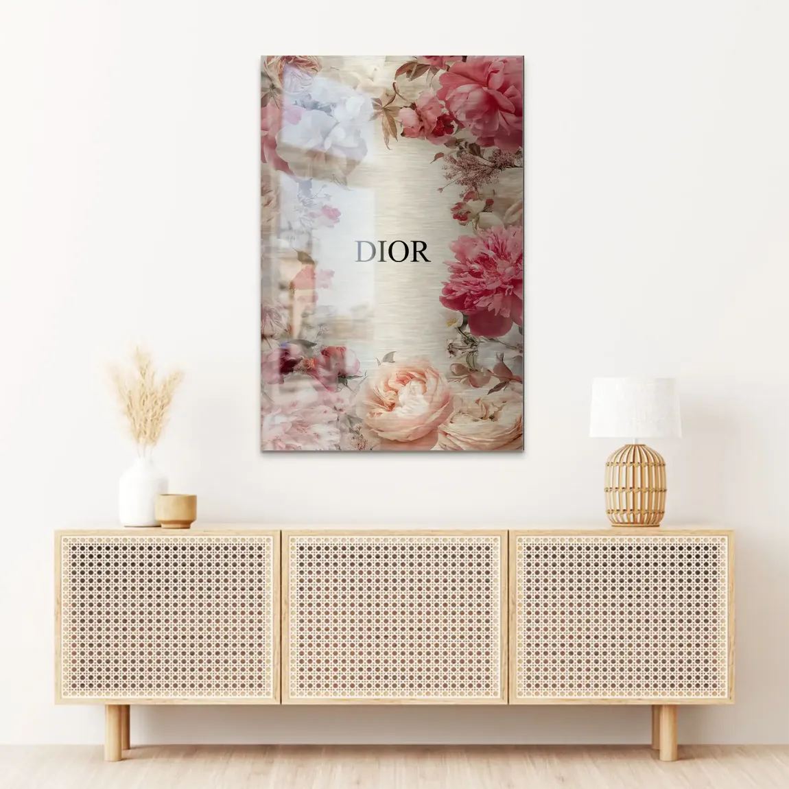 Floral Couture Alu Dibond Bild gebürstet - INGALERIE | Dein Onlineshop für moderne Wandbilder