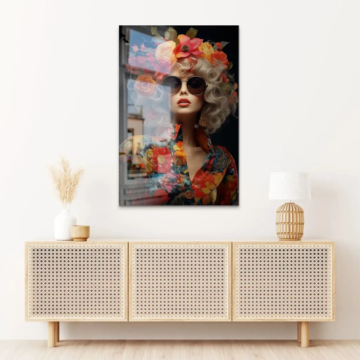 Floral Glamour Alu Dibond Bild gebürstet