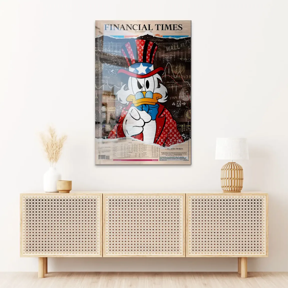 Dagobert Financial Times Alu Dibond Bild gebürstet