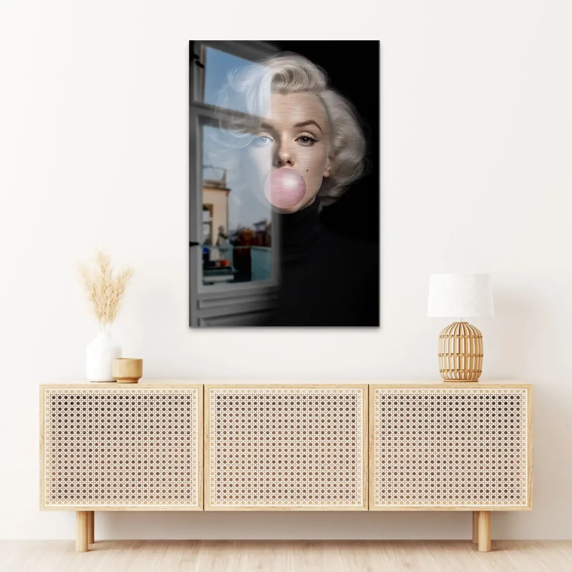 Marilyn Bubble Glamour Alu Dibond Bild gebürstet