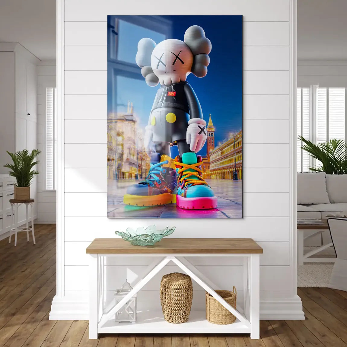 Kaws Pop Art Alu Dibond Bild gebürstet INGALERIE
