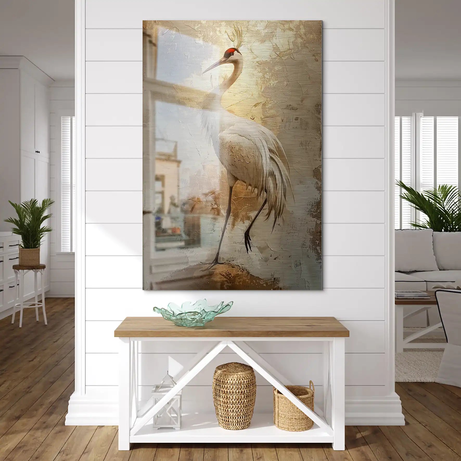 Kranich Modern Art AluDibond Gebürstet INGALERIE