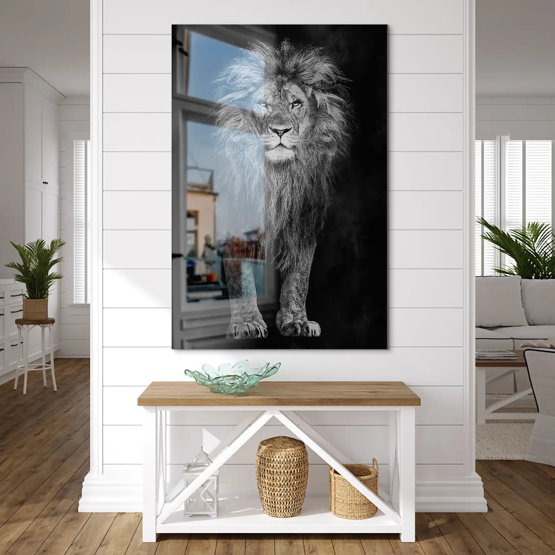 Lion Black Style AluDibond Gebürstet INGALERIE