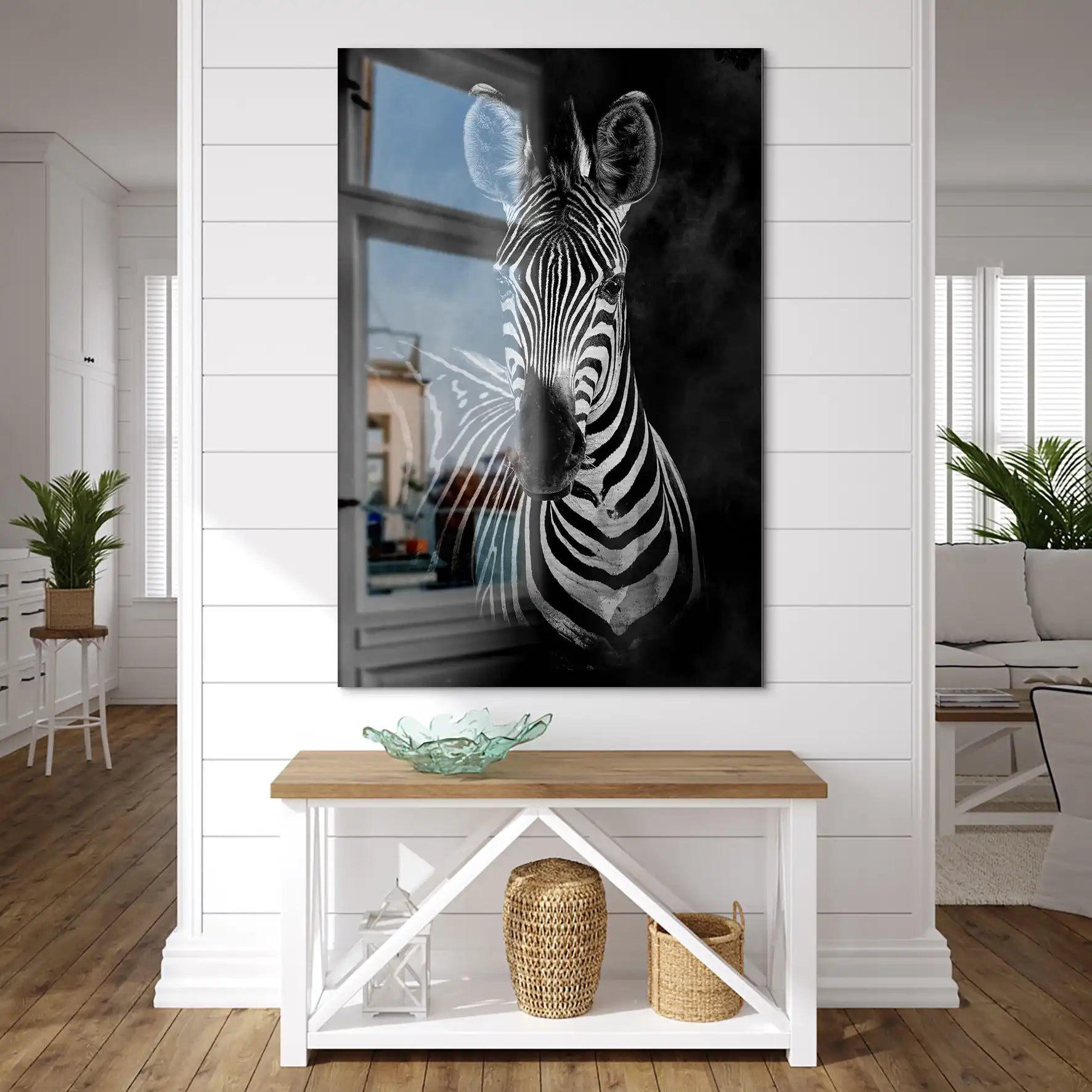 Zebra Black Style AluDibond Gebürstet INGALERIE