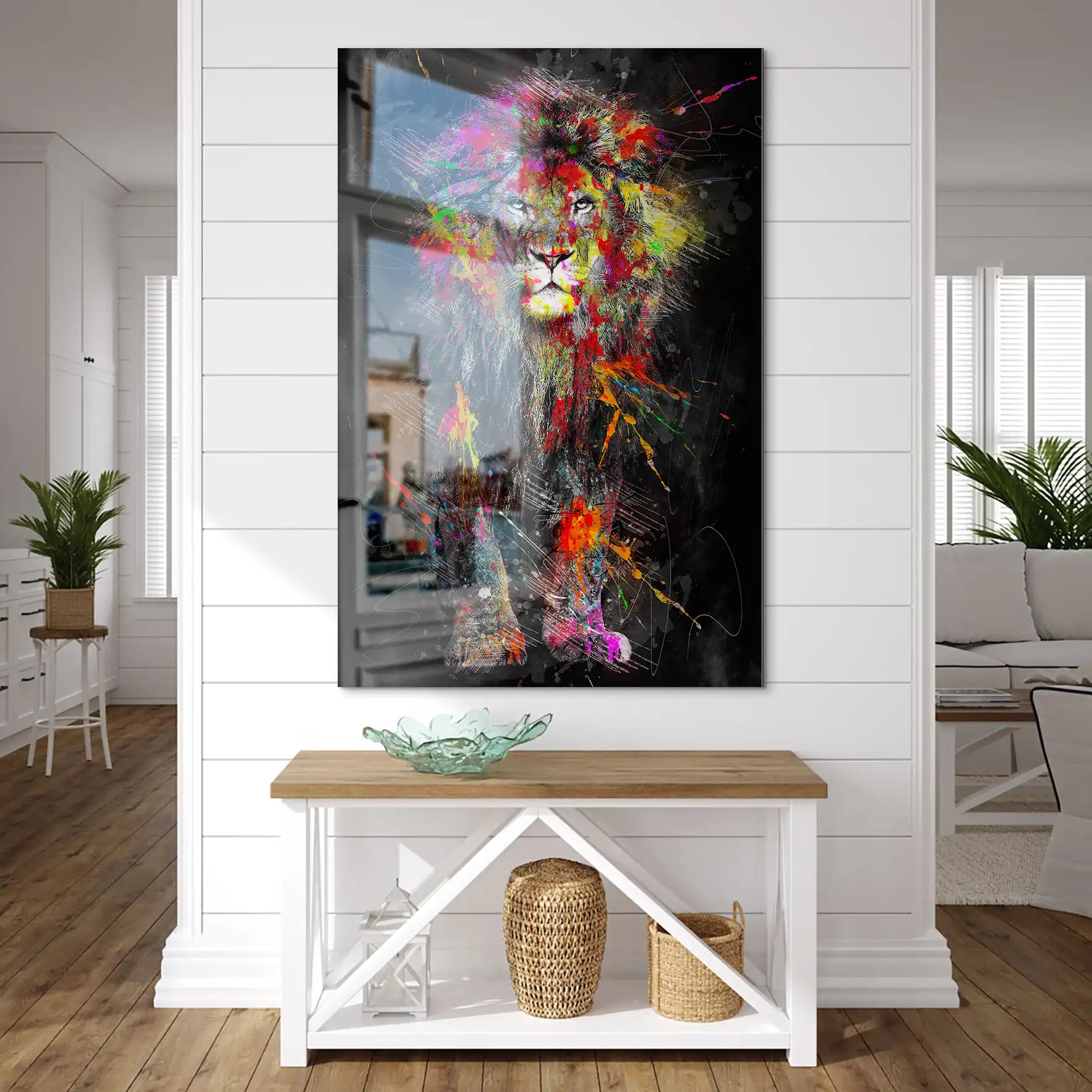 Lion Color Splash AluDibond Gebürstet INGALERIE