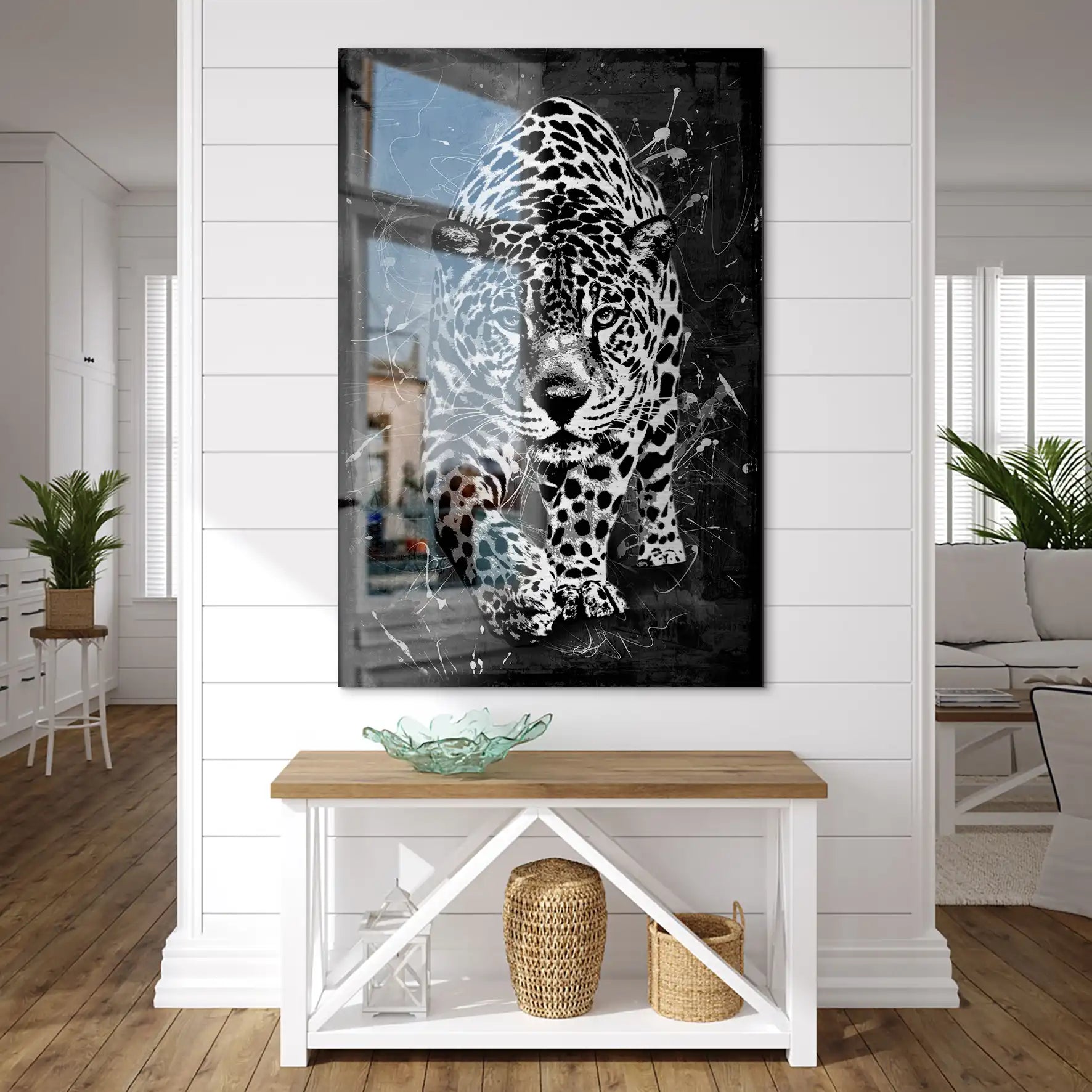 Leopard Abstrakt Black Style AluDibond Gebürstet INGALERIE