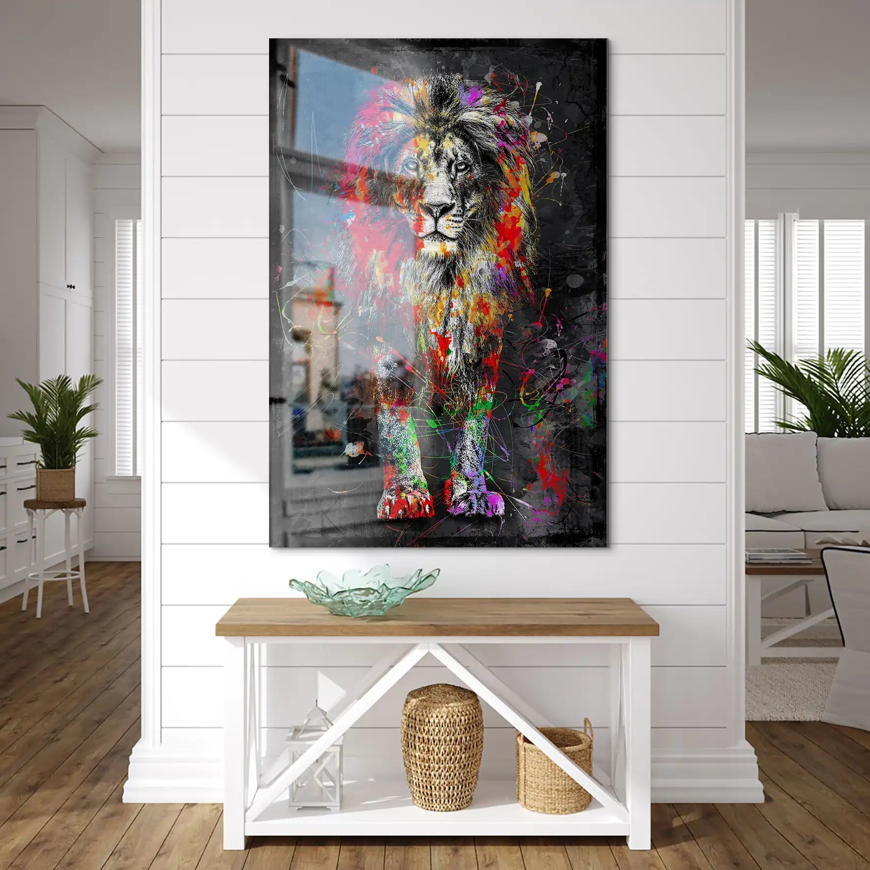 Löwe Abstrakt AluDibond Gebürstet INGALERIE