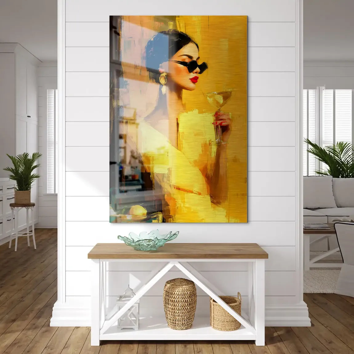 Golden Luxe Martini Alu Dibond Bild gebürstet INGALERIE