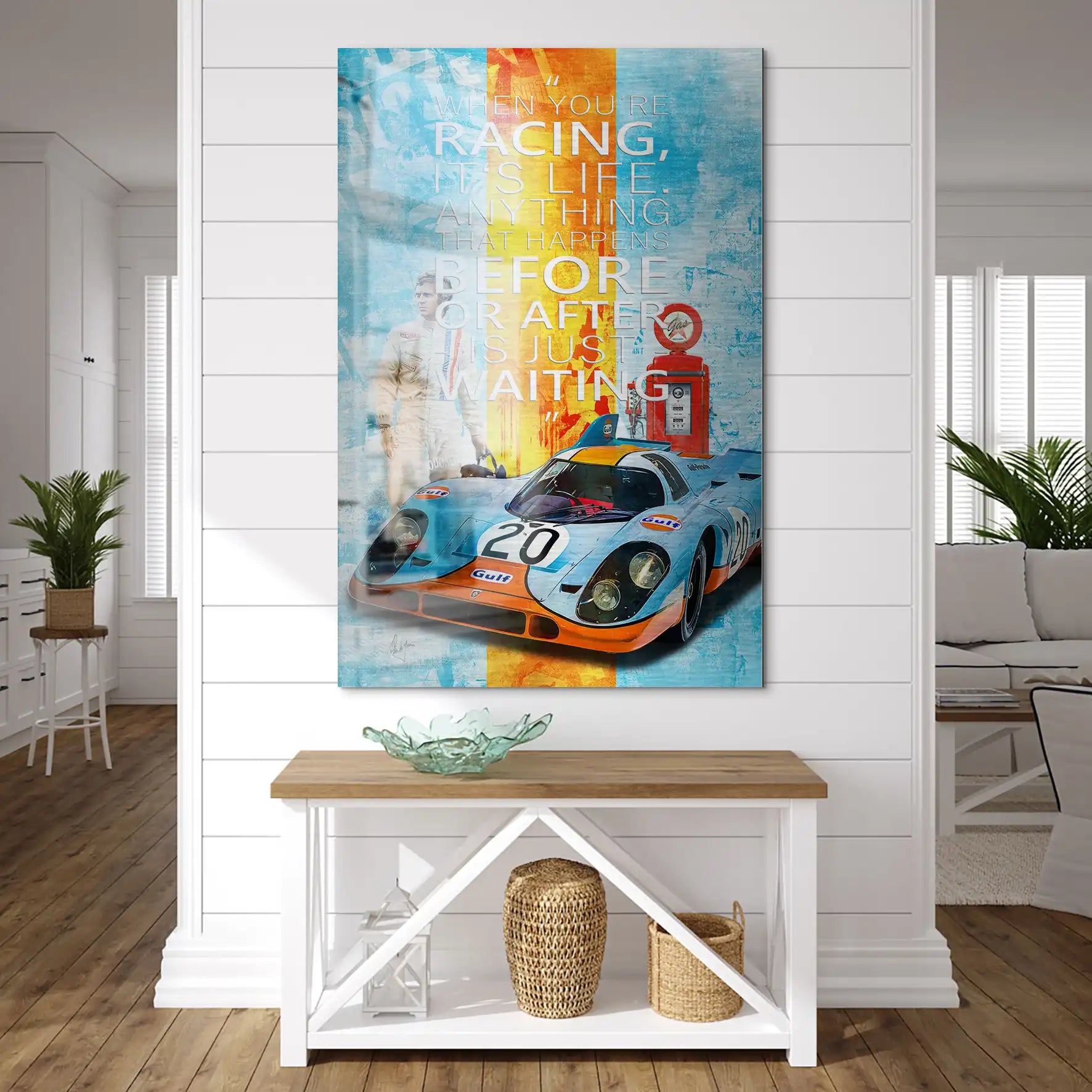 Steve Gulf Porsche 917 AluDibond Gebürstet INGALERIE