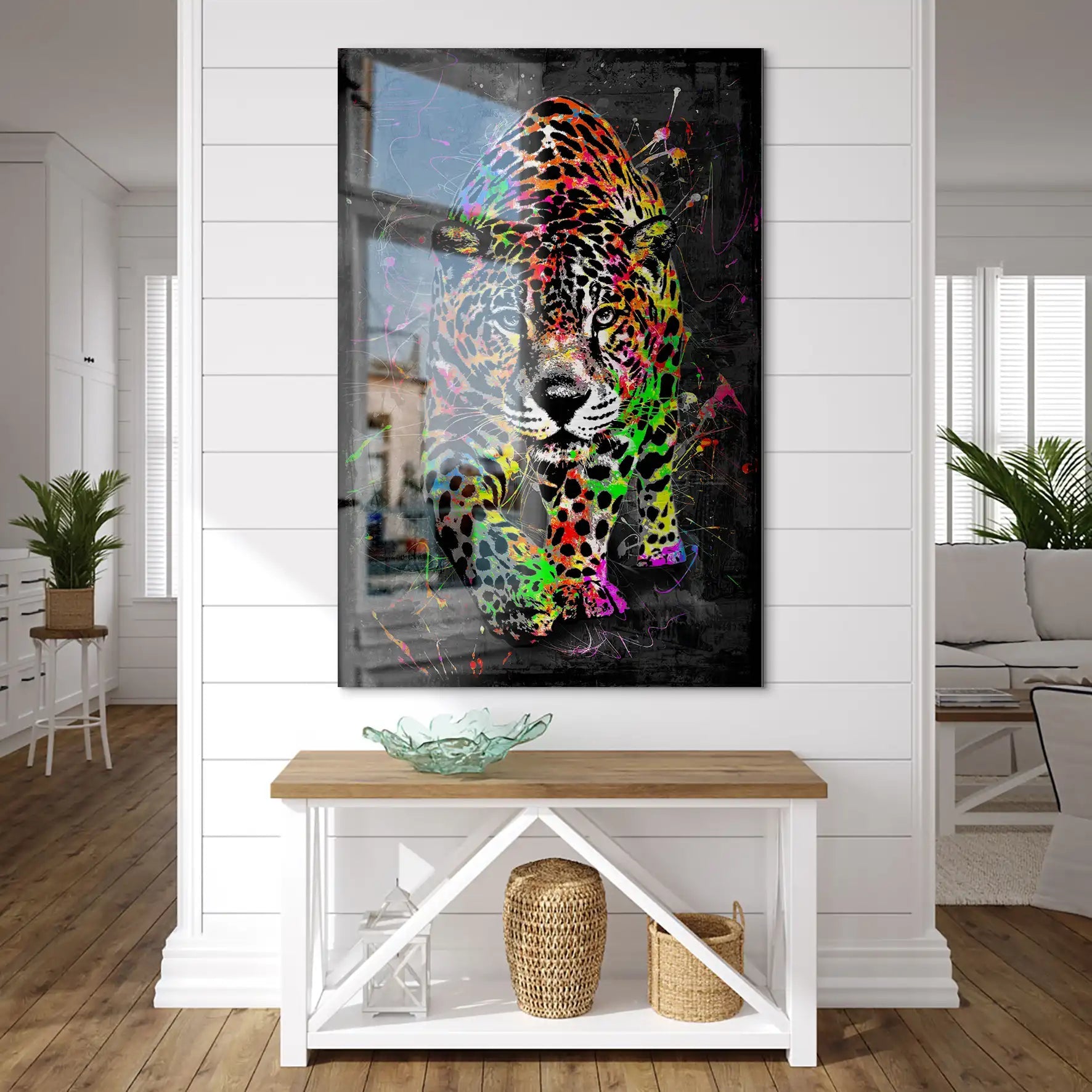 Leopard Abstrakt Color Style AluDibond Gebürstet INGALERIE