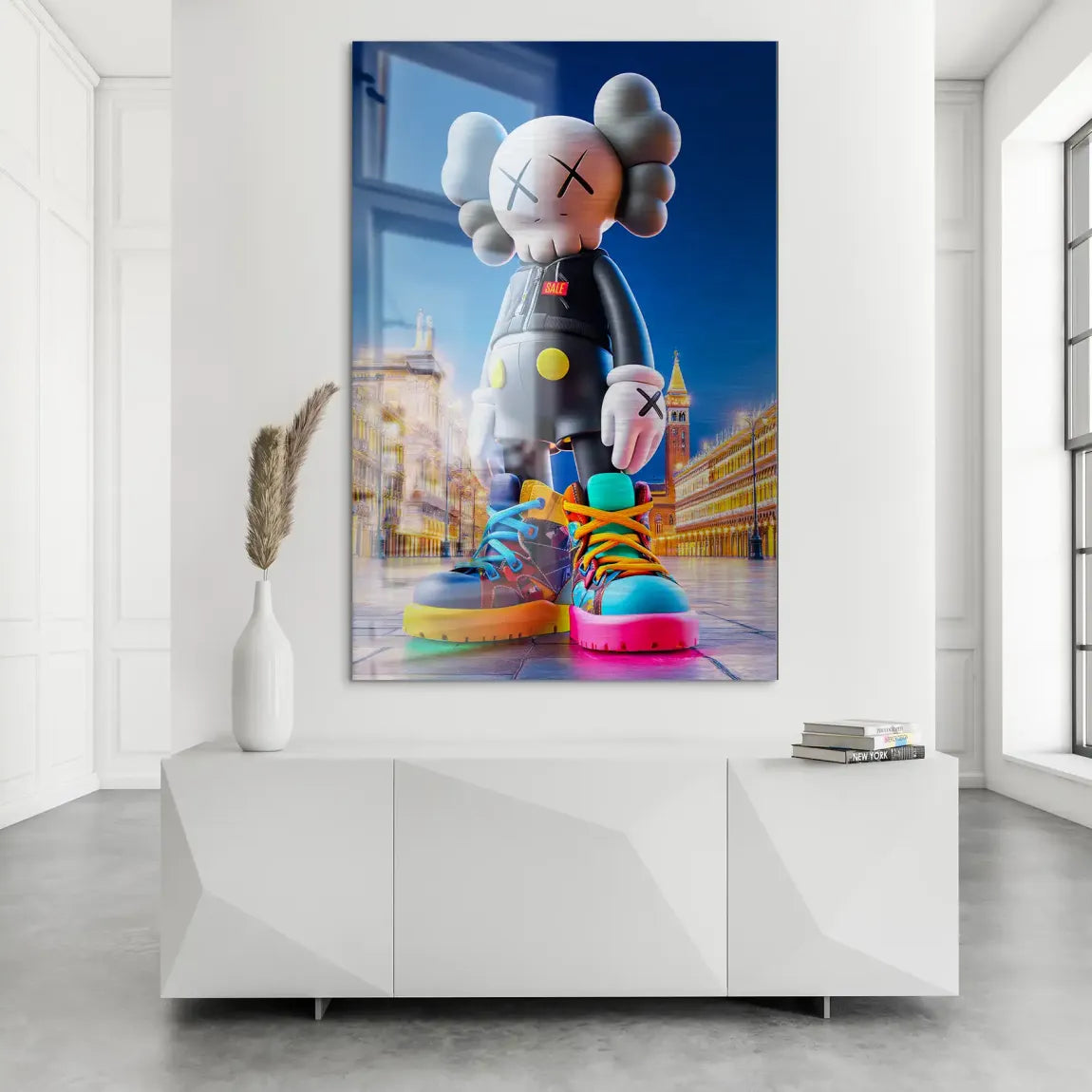 Kaws Pop Art Alu Dibond Bild gebürstet INGALERIE