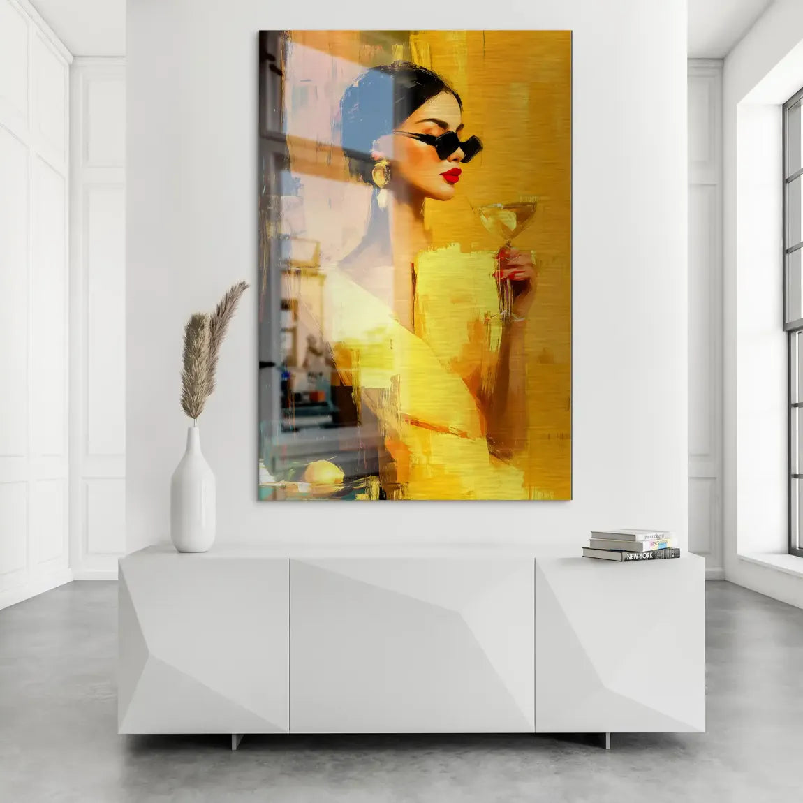 Golden Luxe Martini Alu Dibond Bild gebürstet INGALERIE