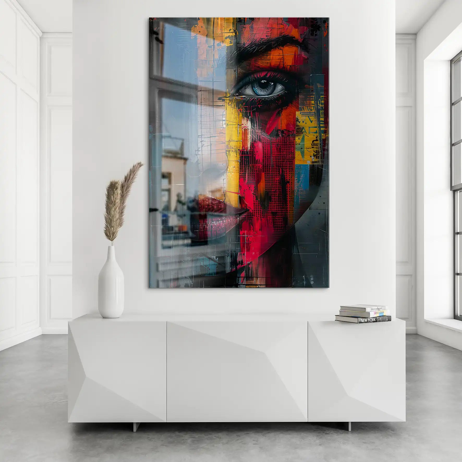 Beauty Face Abstrakt Alu Gebürstet Bild INGALERIE