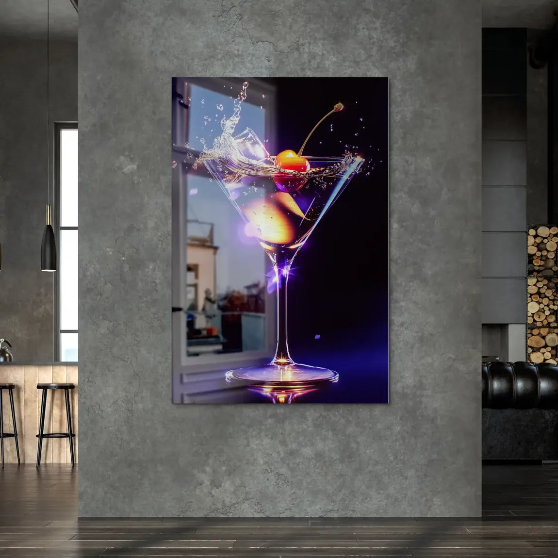 Kirschentanz im funkelnden Cocktailschimmer Alu Dibond Bild gebürstet INGALERIE