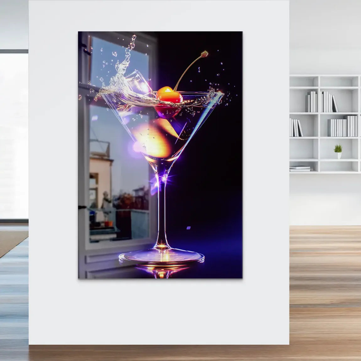 Kirschentanz im funkelnden Cocktailschimmer Alu Dibond Bild gebürstet INGALERIE