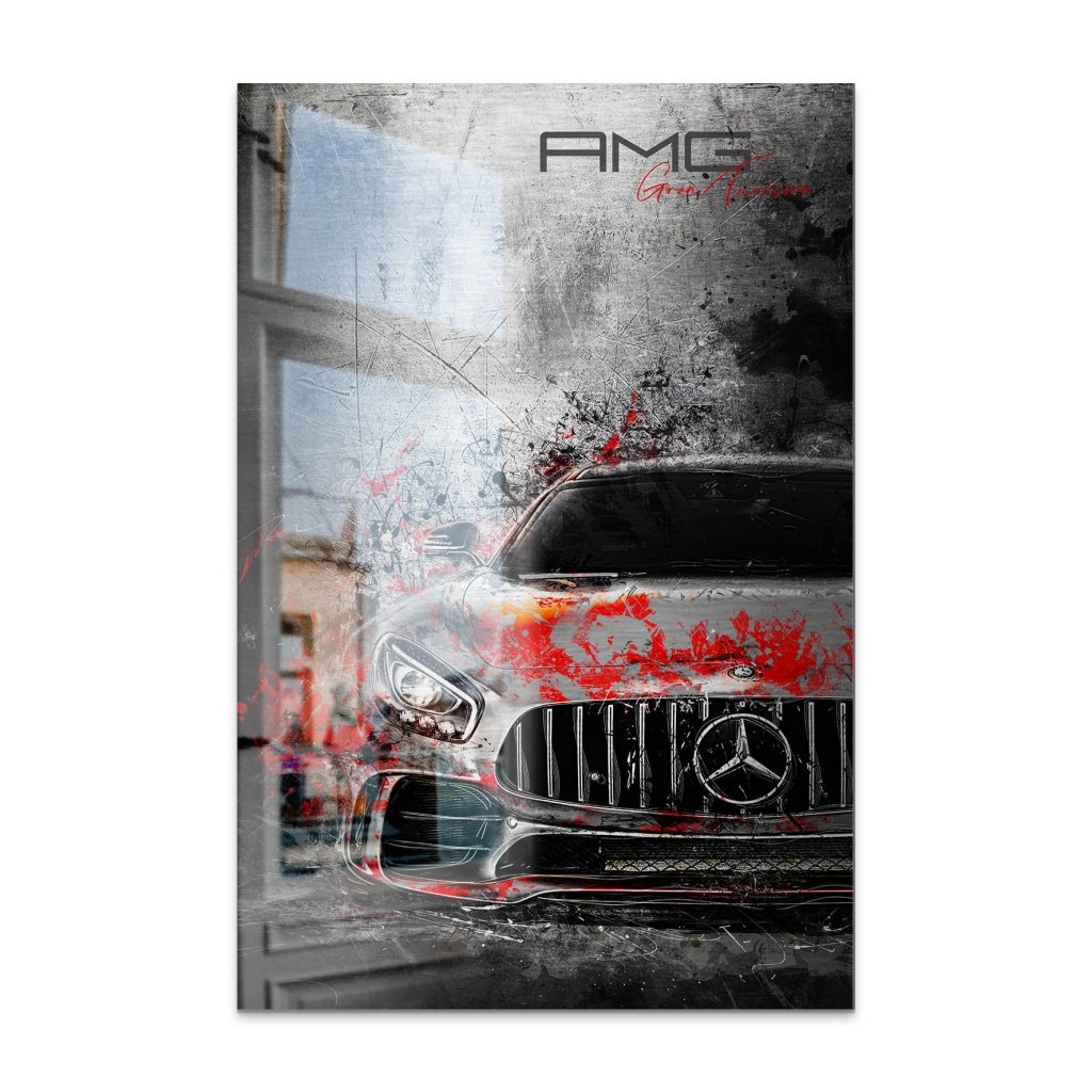 Mercedes AMG GT Abstrakt Modern AluDibond Gebürstet INGALERIE
