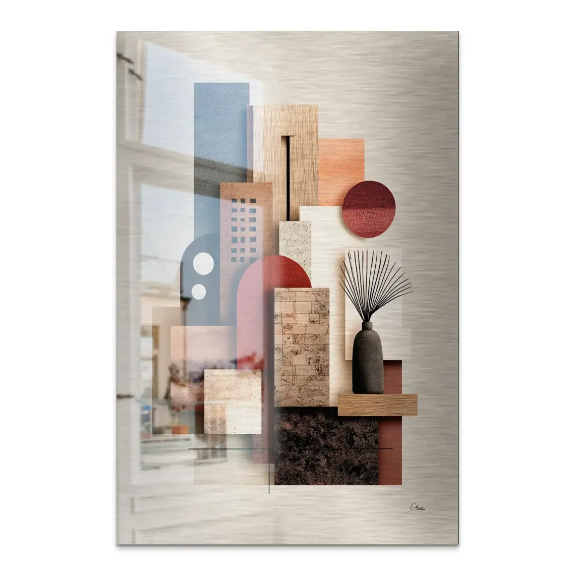 Urban Layers Elegance Alu Dibond Bild gebürstet INGALERIE