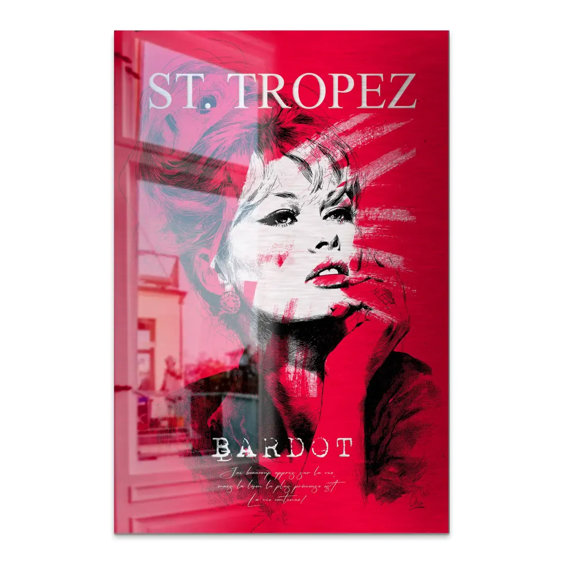 Bardot St Tropez Alu Dibond Bild gebürstet