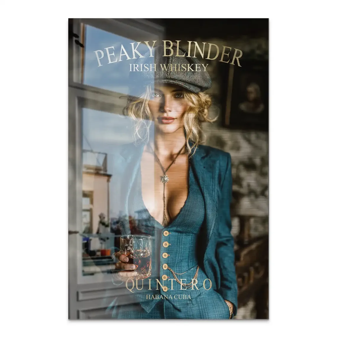 Peaky Blinder Glam Alu Dibond Bild gebürstet