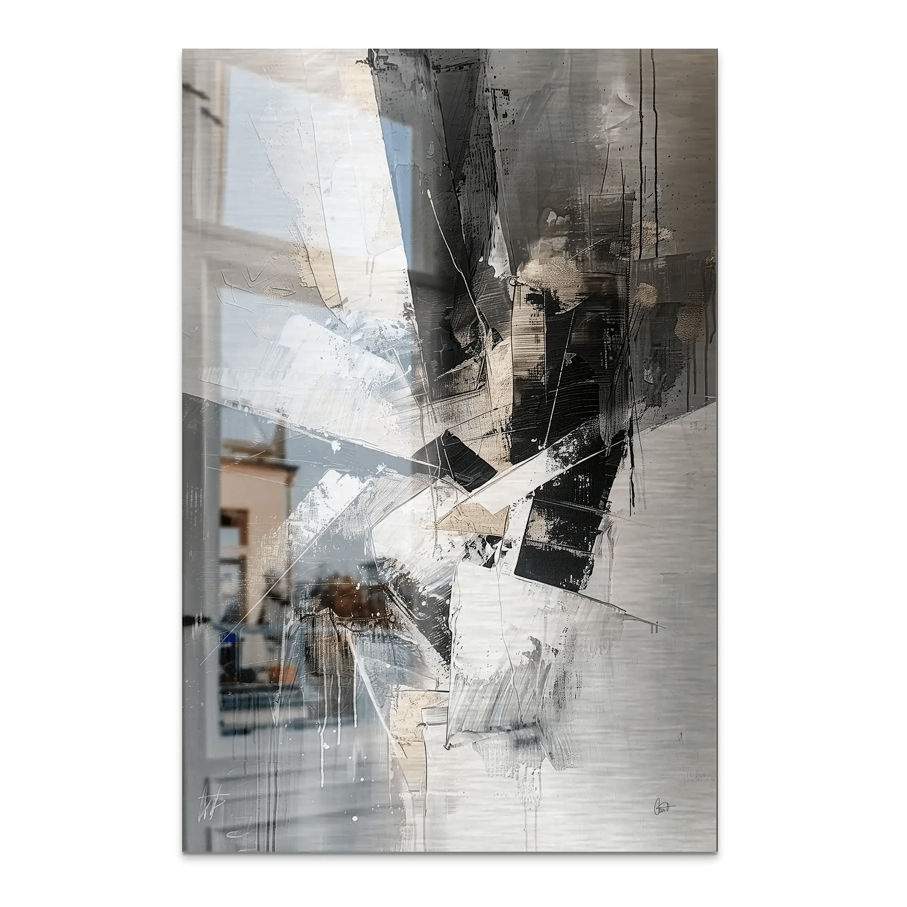 Abstrakt Nr.27 Alu Gebürstet Bild INGALERIE