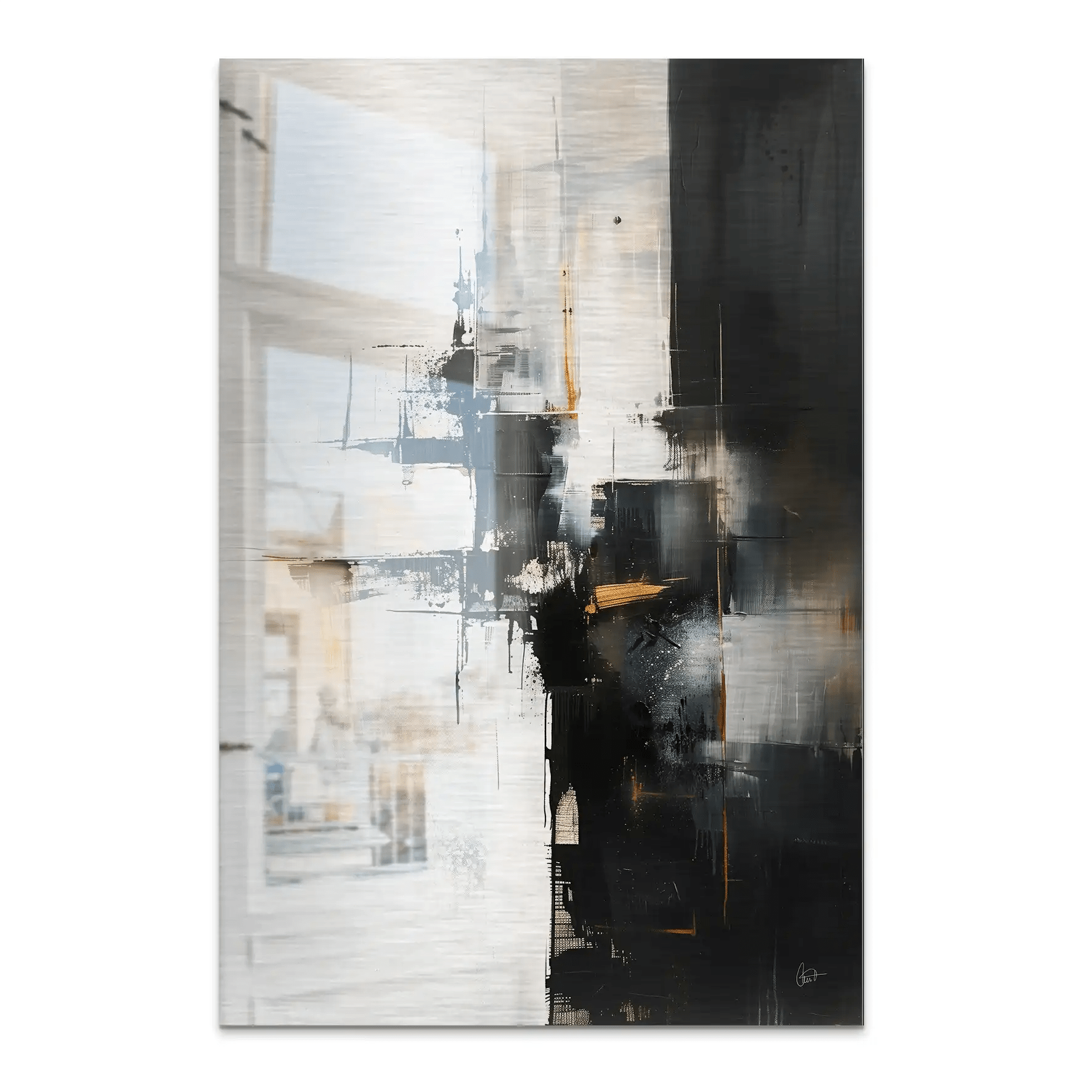 Abstrakt Nr.28 Alu Gebürstet Bild INGALERIE