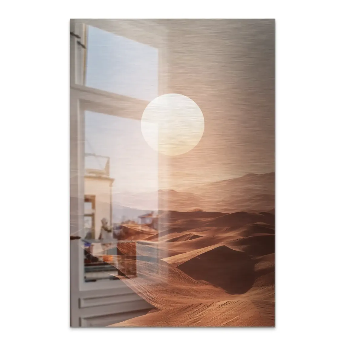 Goldene Wüste Alu Dibond Bild gebürstet