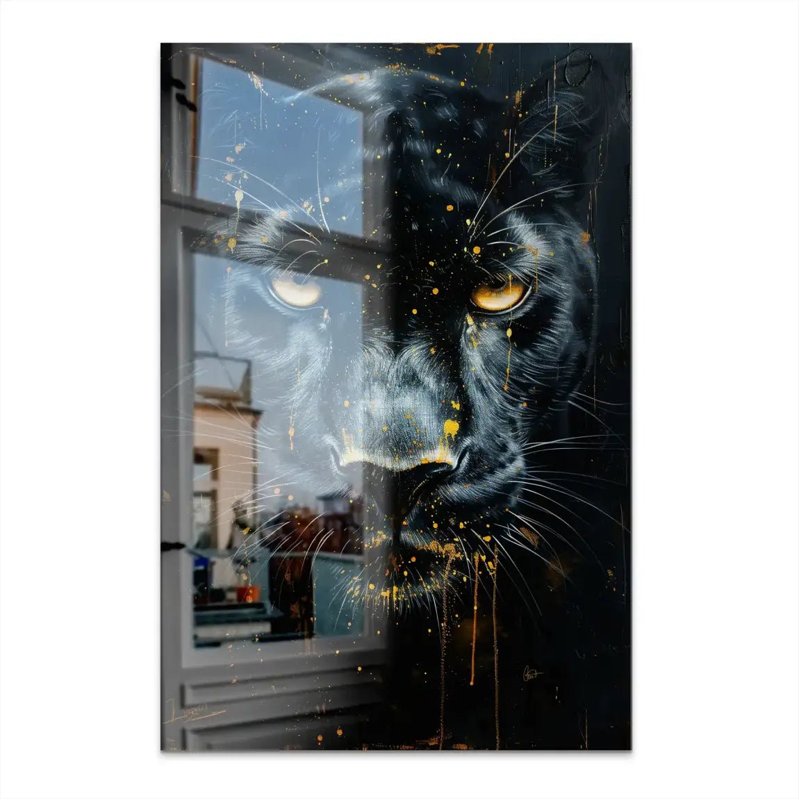 Black Panther Nr.2 AluDibond Gebürstet INGALERIE