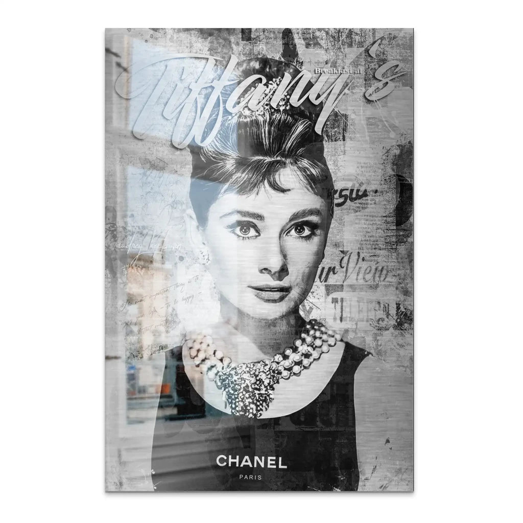 Audrey Tiffany Black Art AluDibond Gebürstet INGALERIE