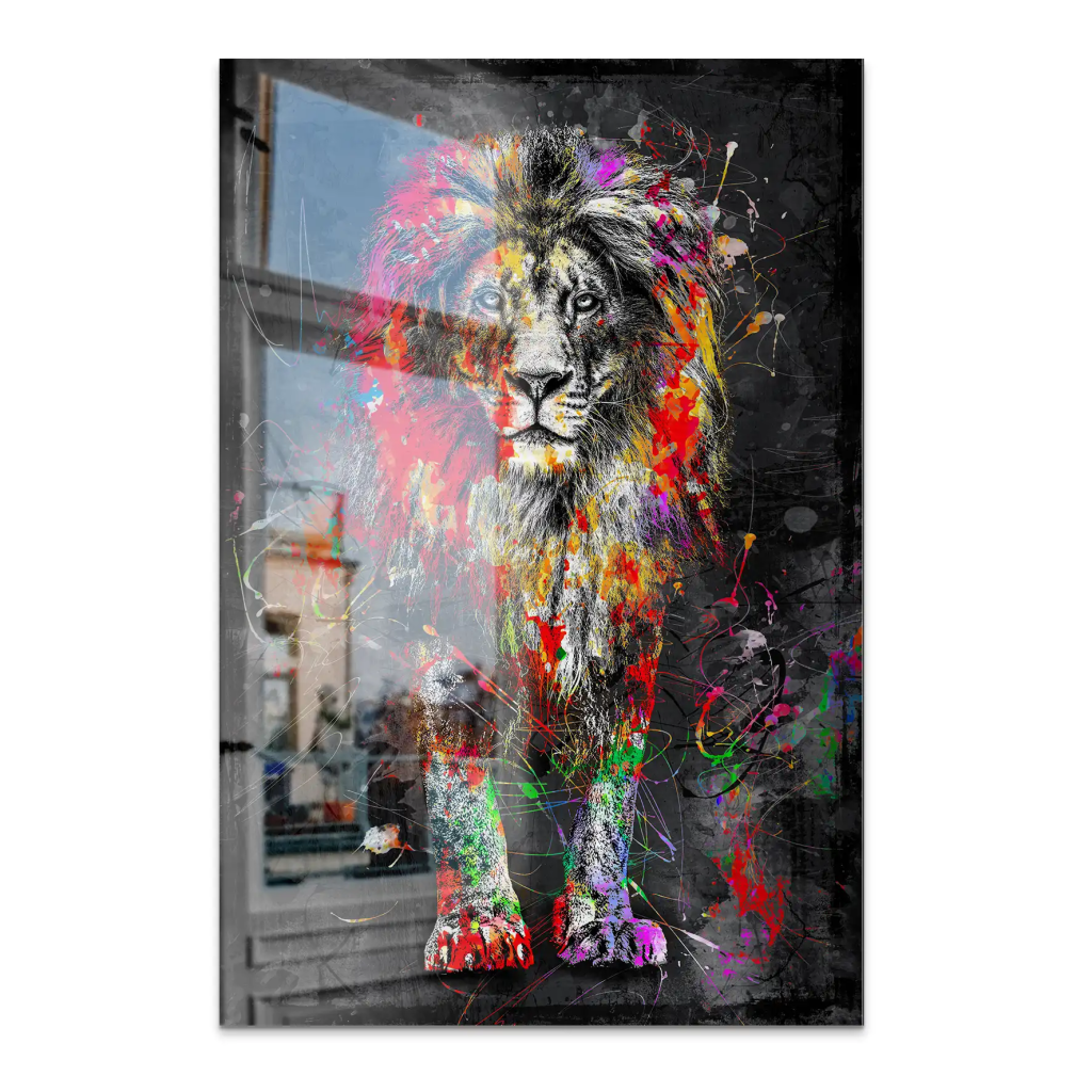 Löwe Abstrakt AluDibond Gebürstet INGALERIE