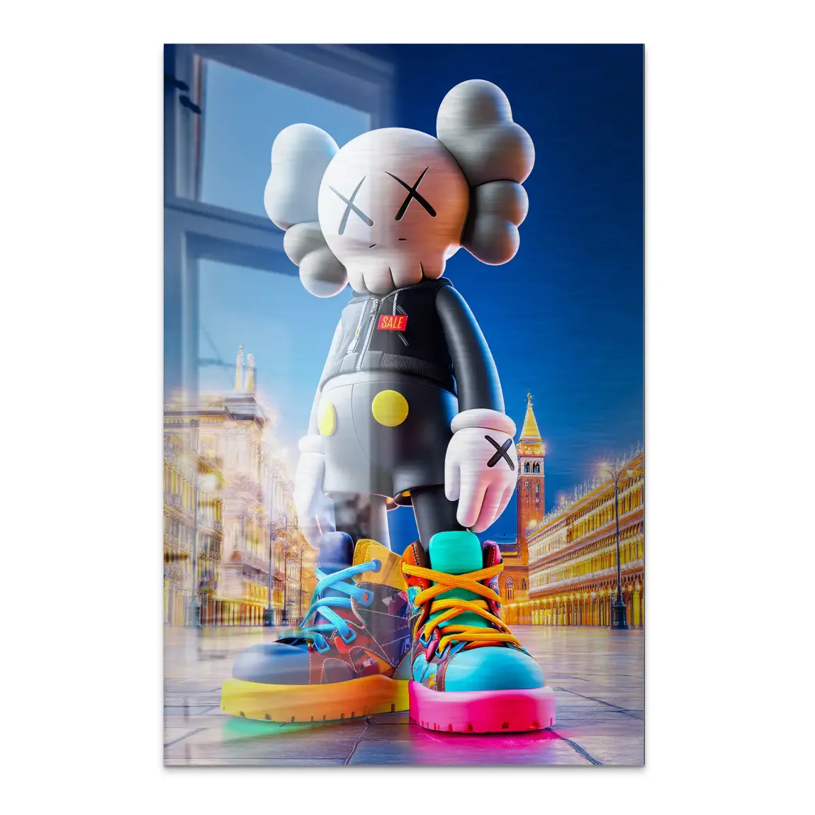 Kaws Pop Art Alu Dibond Bild gebürstet INGALERIE