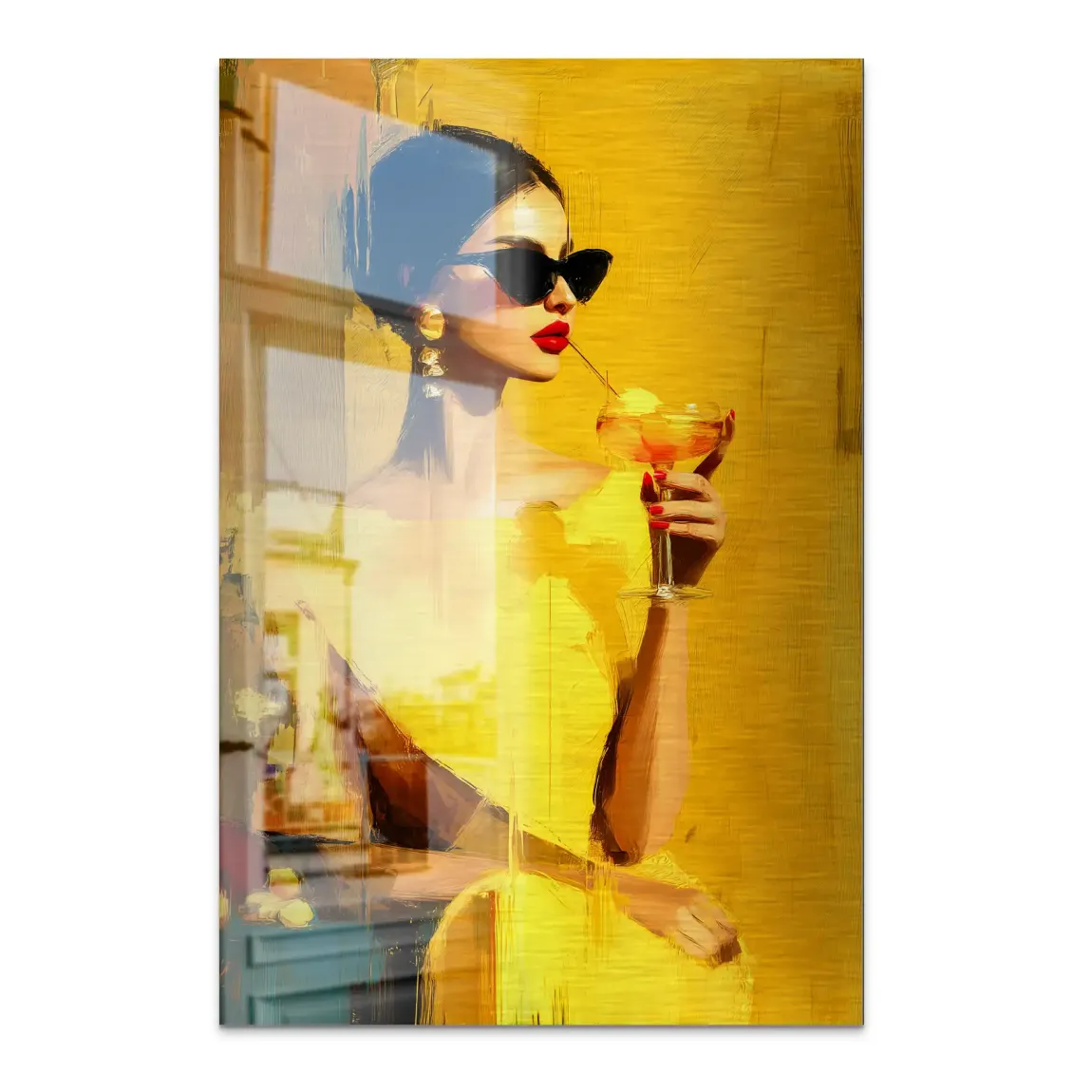 Amber Velvet Elegance Alu Dibond Bild gebürstet INGALERIE