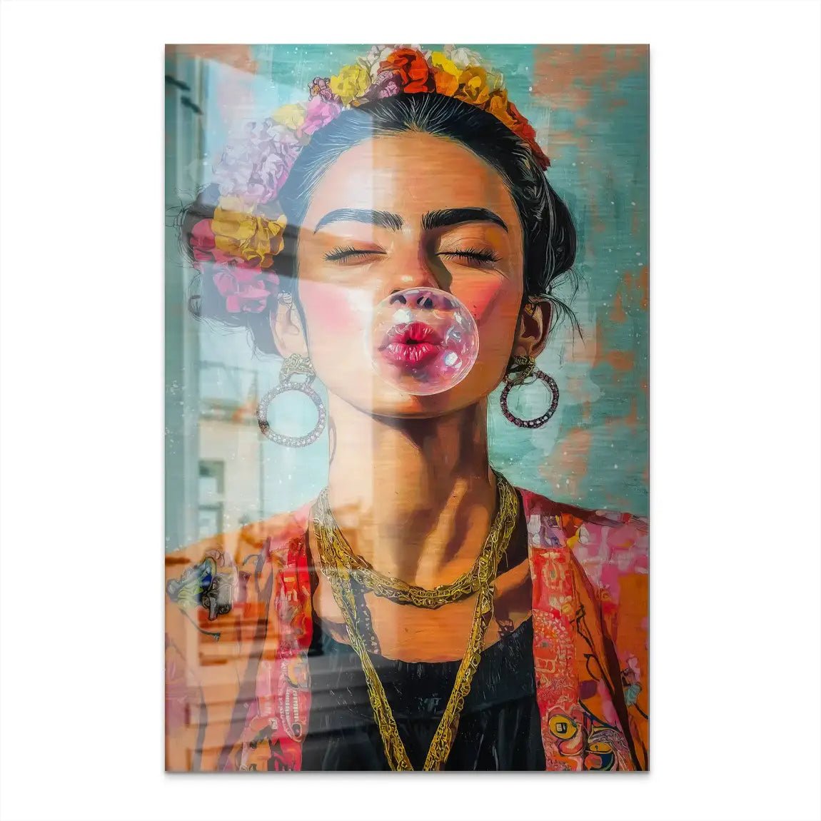 Frida Bubble Gum AluDibond Gebürstet INGALERIE