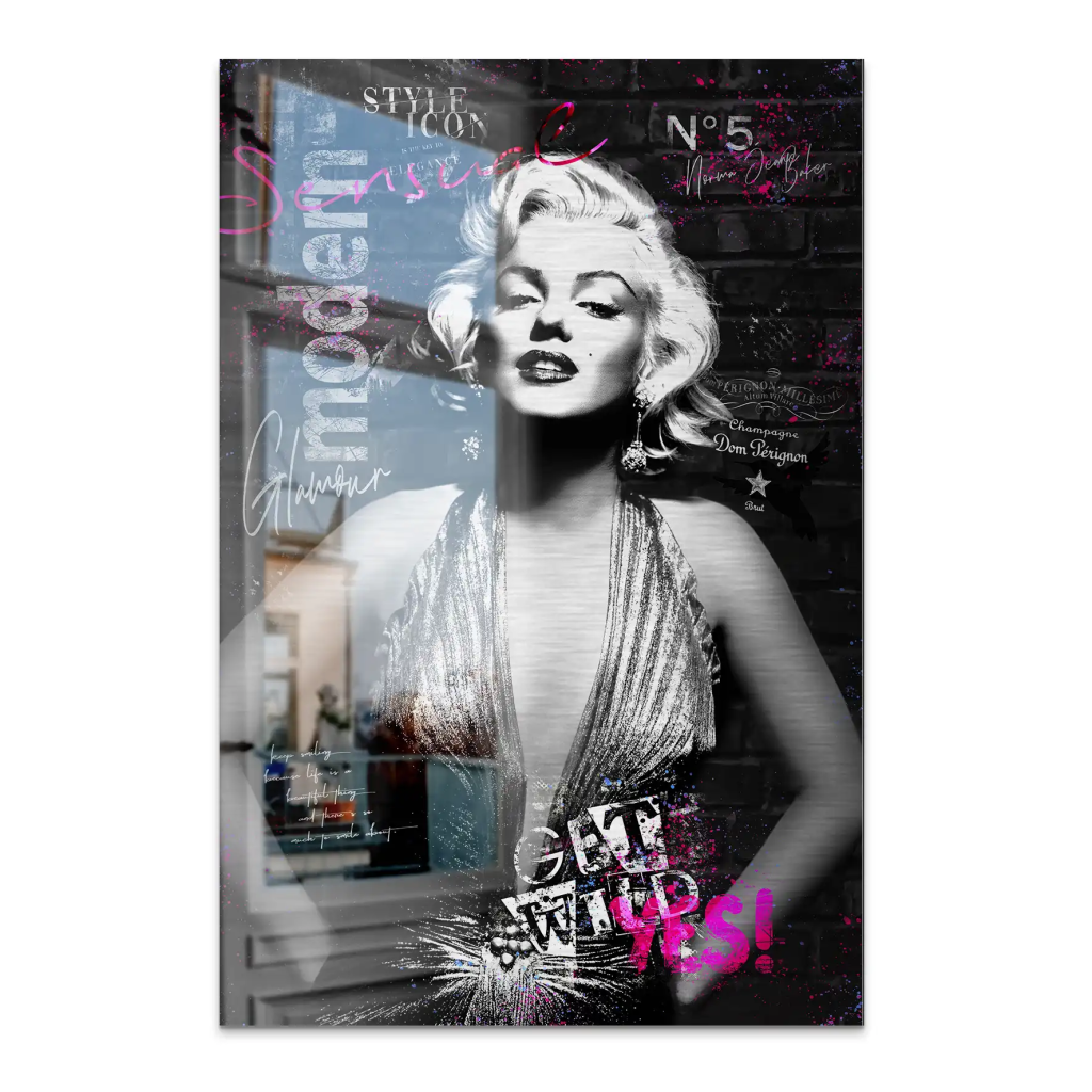 Marilyn Get Wild AluDibond Gebürstet INGALERIE