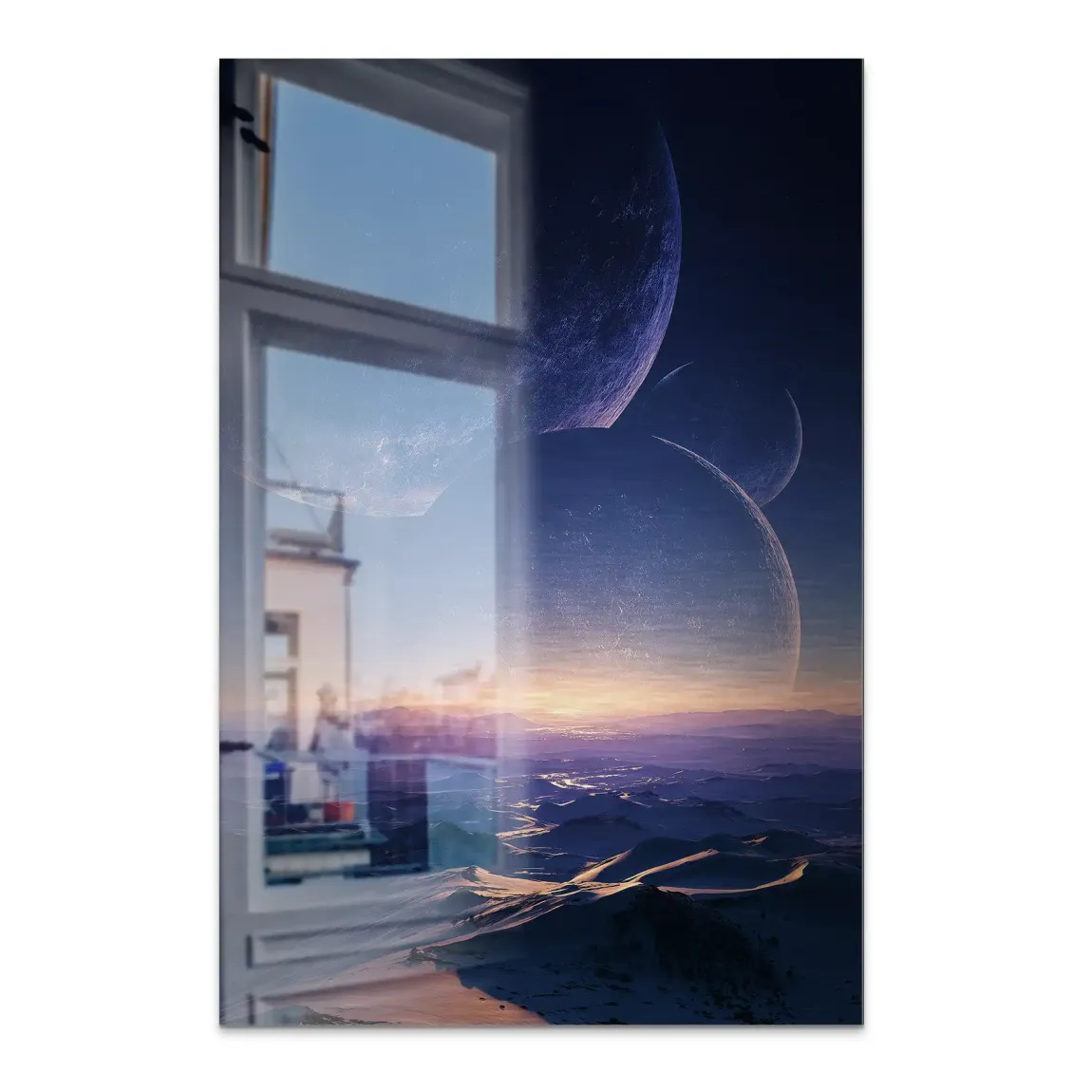 Jenseits der Welt Alu Dibond Bild gebürstet