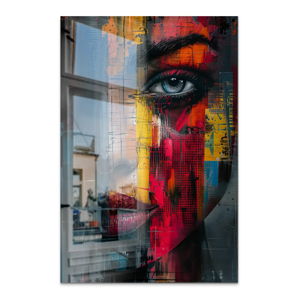 Beauty Face Abstrakt Alu Gebürstet Bild INGALERIE