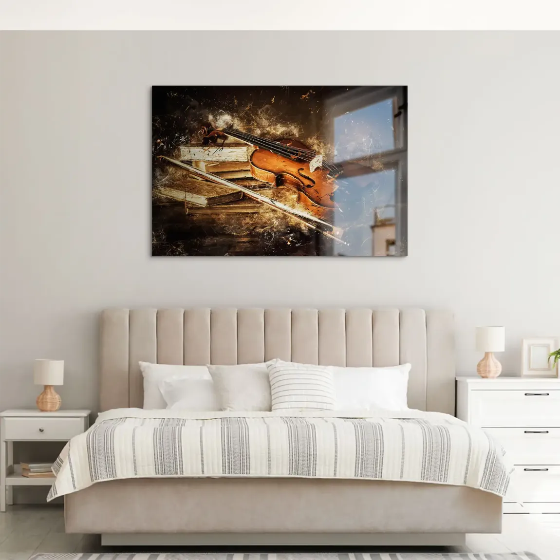 Silent Strings Violine AluDibond Gebürstet