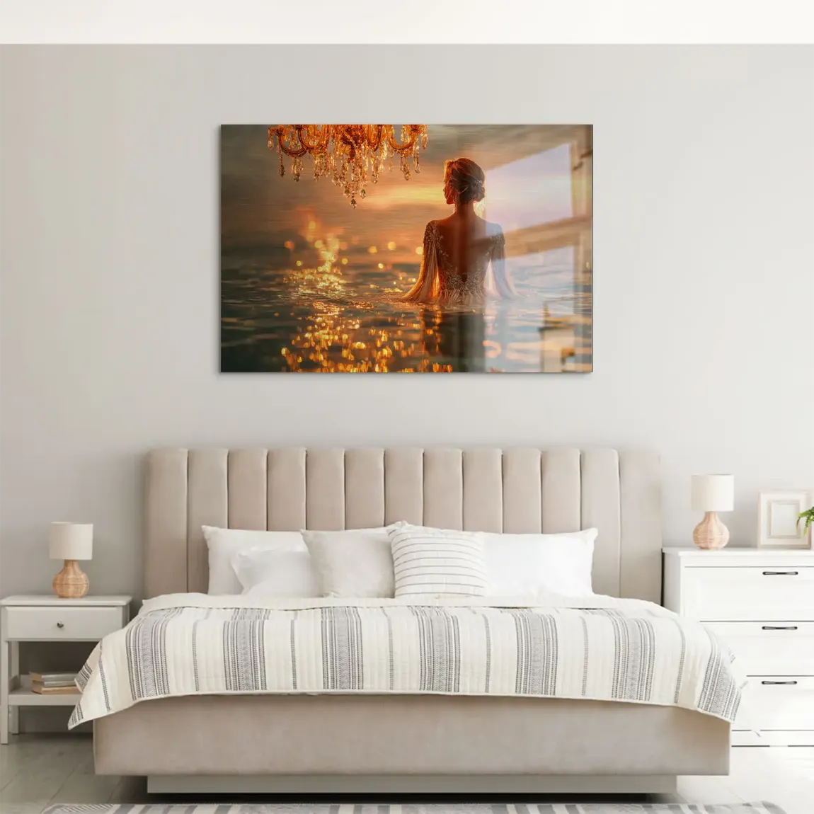 Golden Lights AluDibond Gebürstet