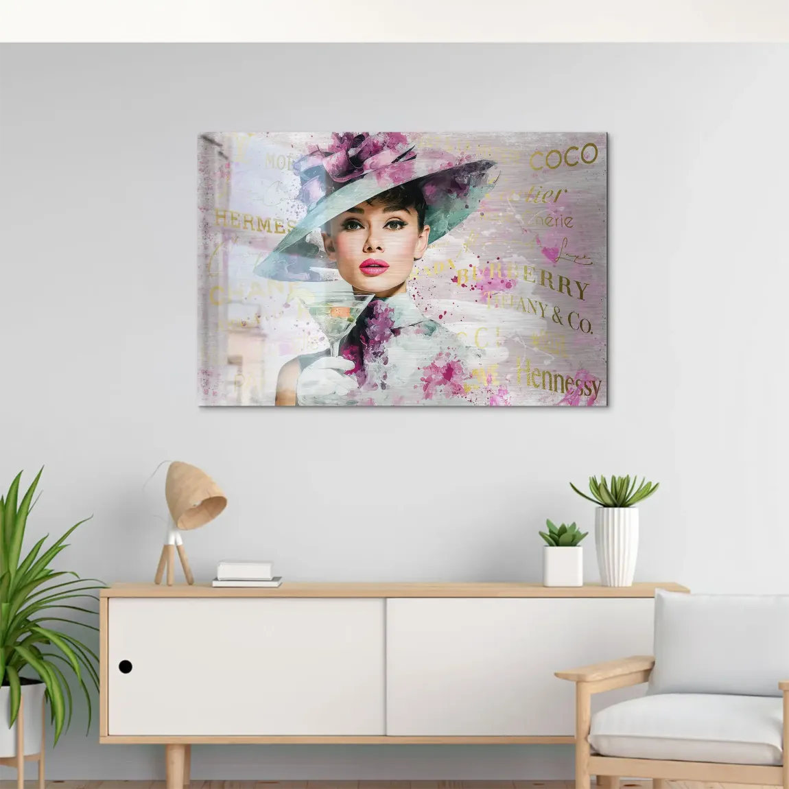 Audrey Hepburn Couture Elegance AluDibond Gebürstet