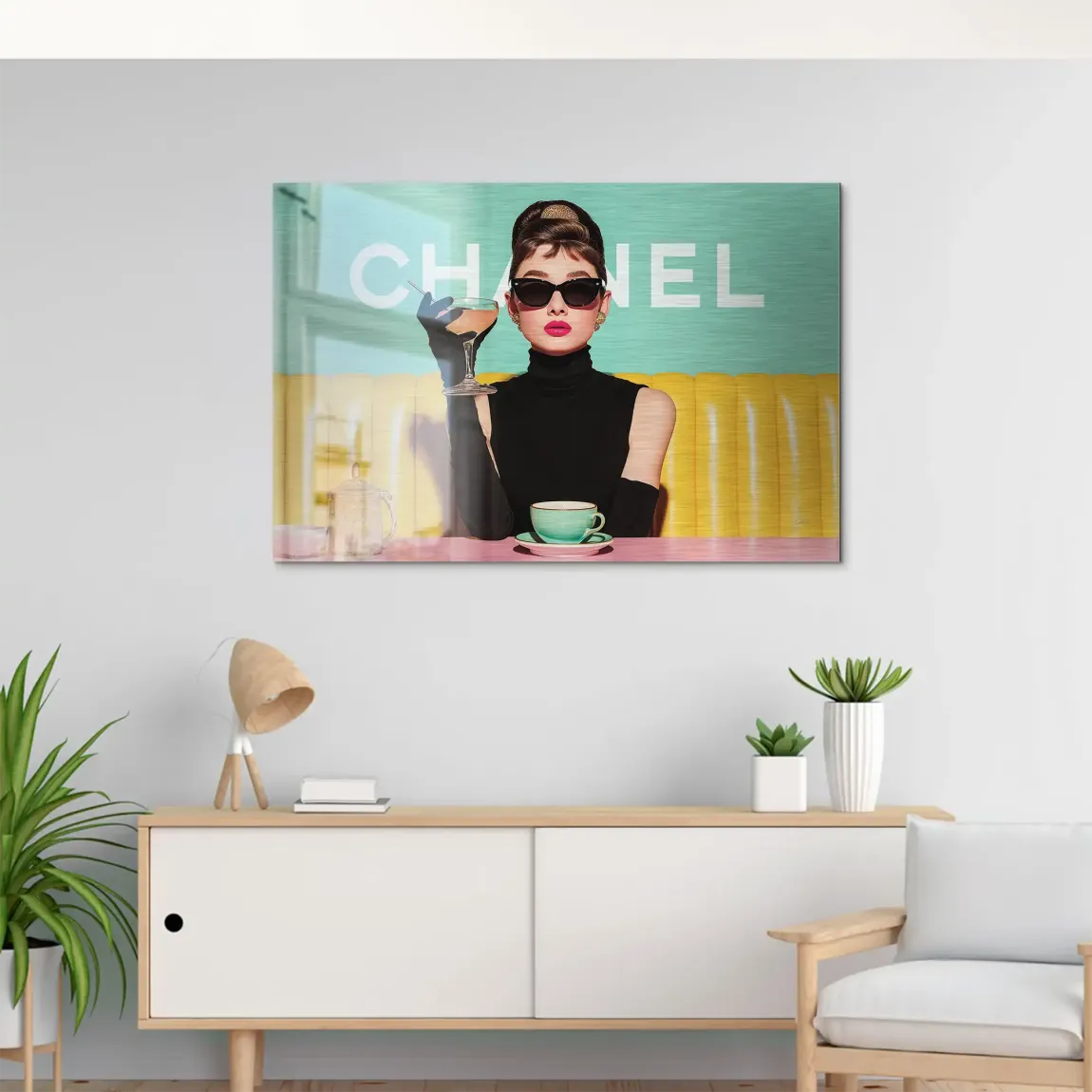 Audrey Hepburn de Luxe AluDibond Gebürstet