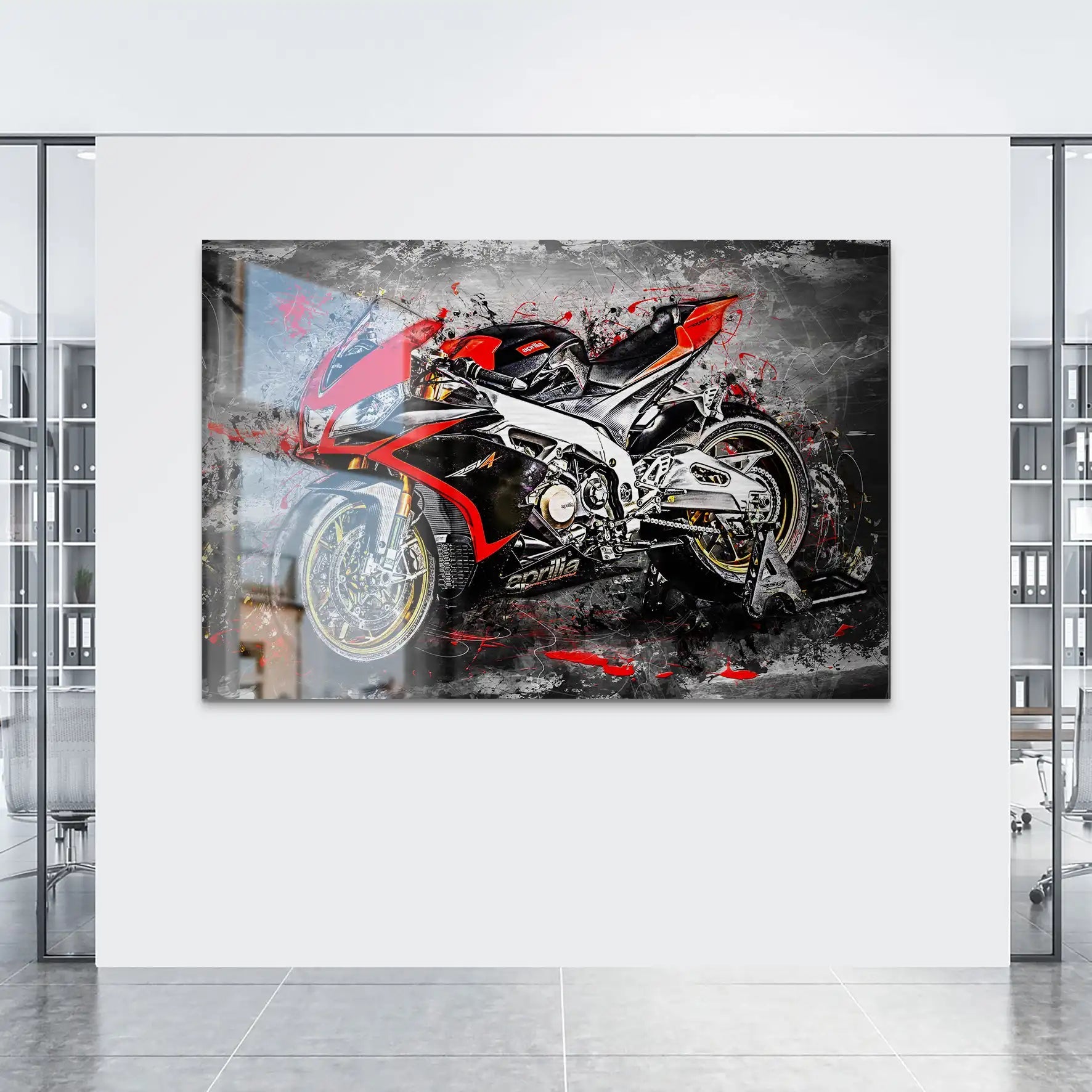 Aprilia RSV4 Abstrakt AluDibond Gebürstet INGALERIE