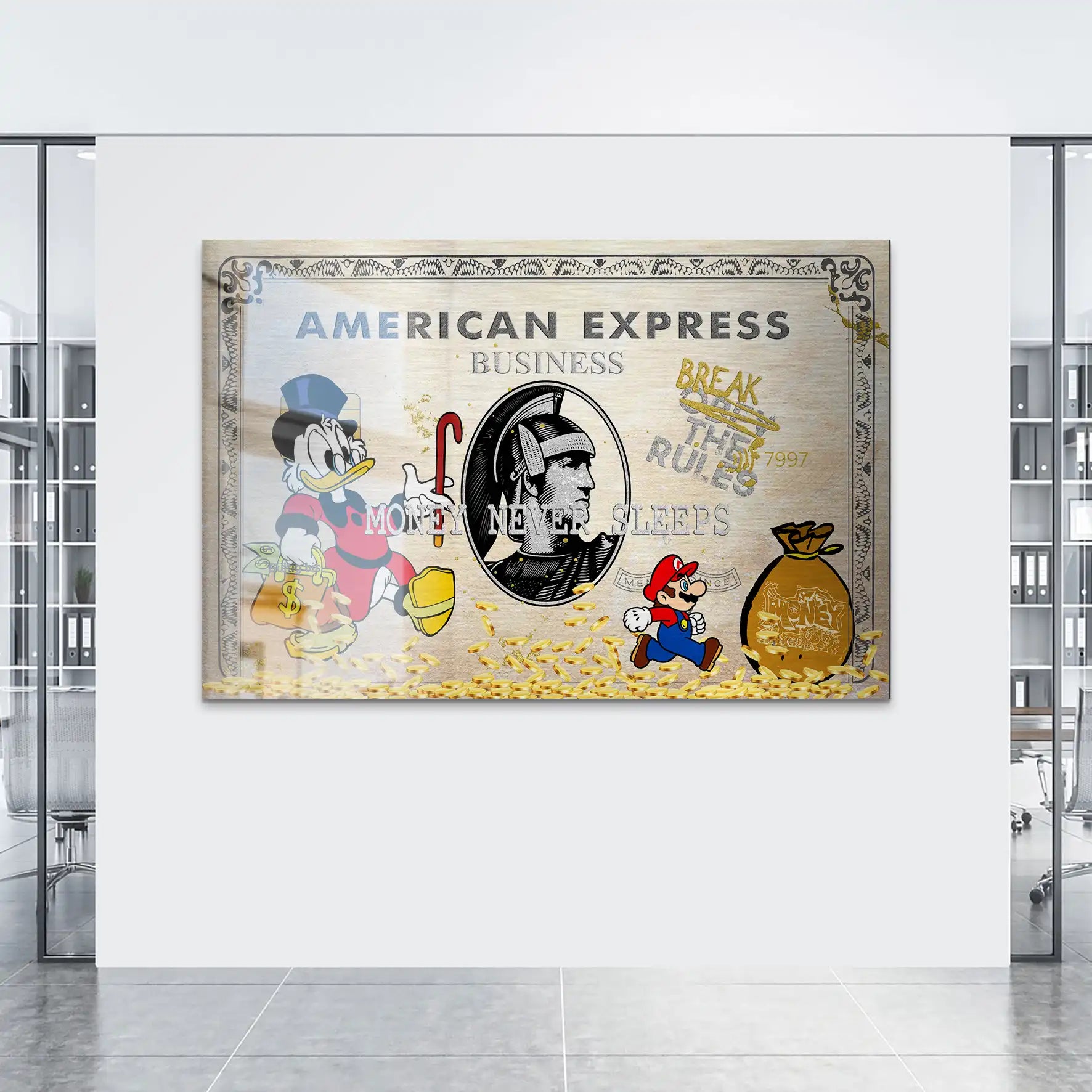 Dagobert Retro Amex AluDibond Gebürstet INGALERIE