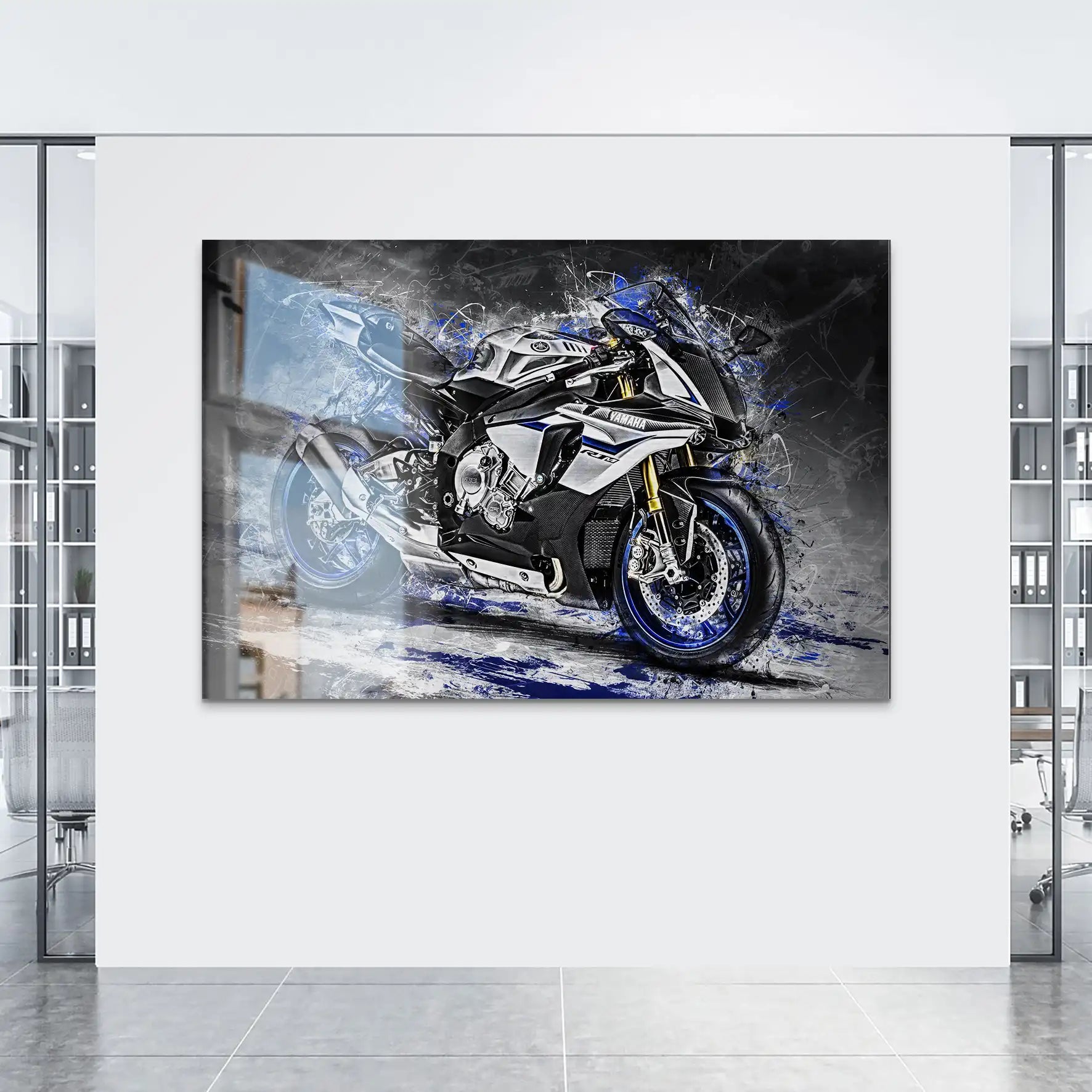 Yamaha R1M Abstrakt AluDibond Gebürstet INGALERIE