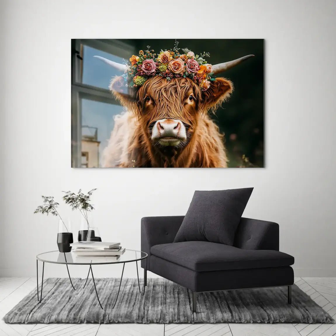 Highland Cow AluDibond Gebürstet INGALERIE