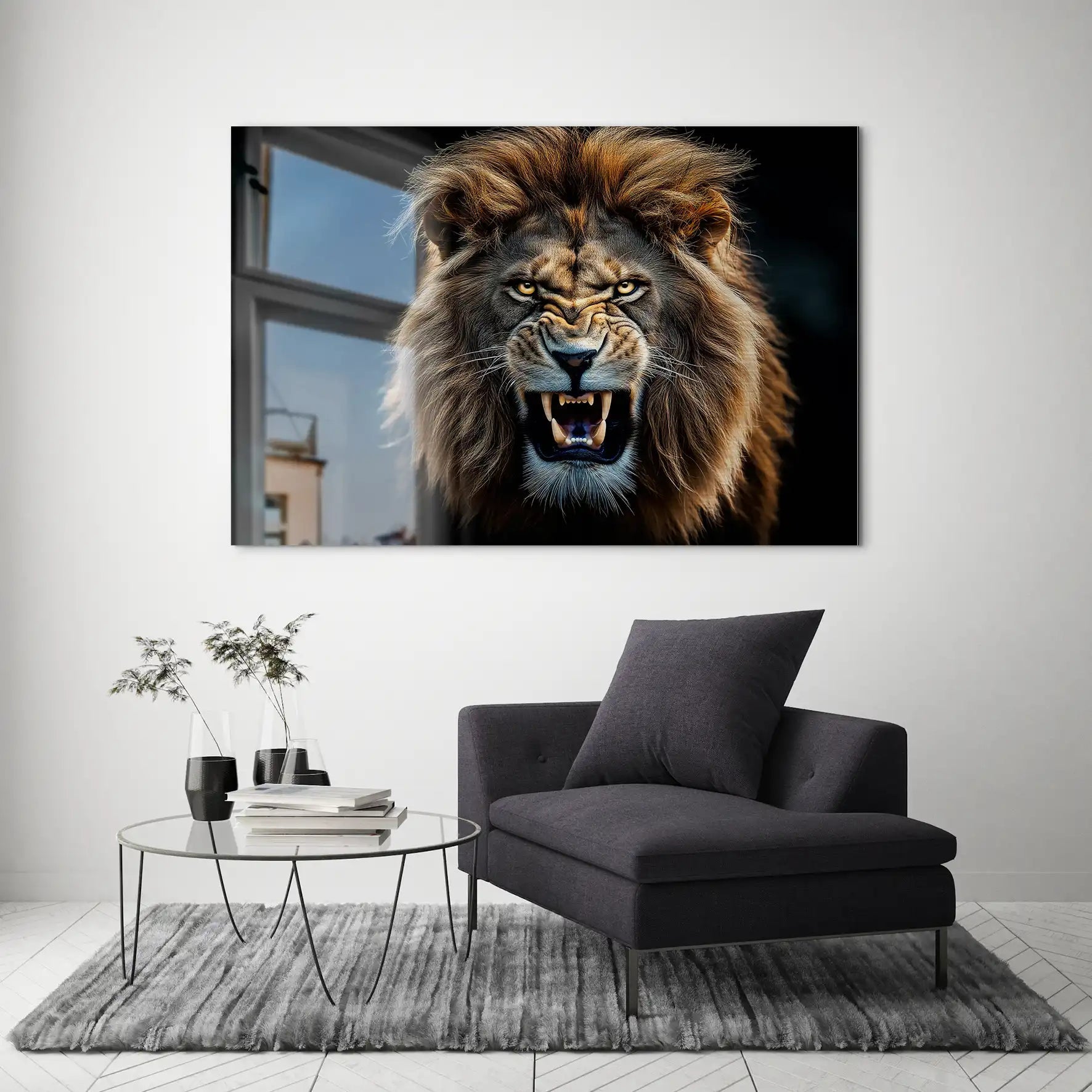 Angry Lion AluDibond Gebürstet INGALERIE