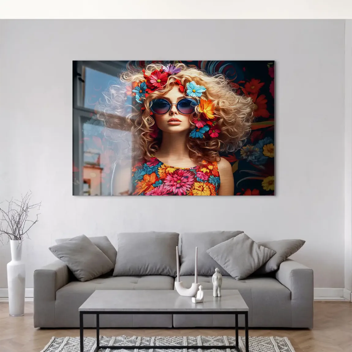 Boho Flower Soul Alu Dibond Gebürstet