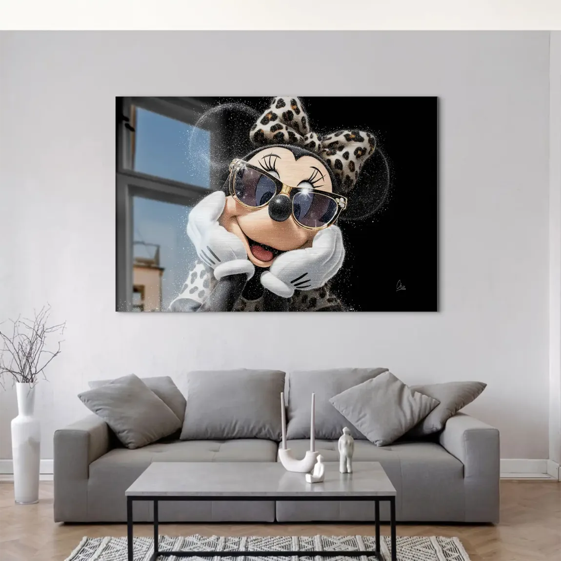 Minnie Maus Chic Spark AluDibond Gebürstet