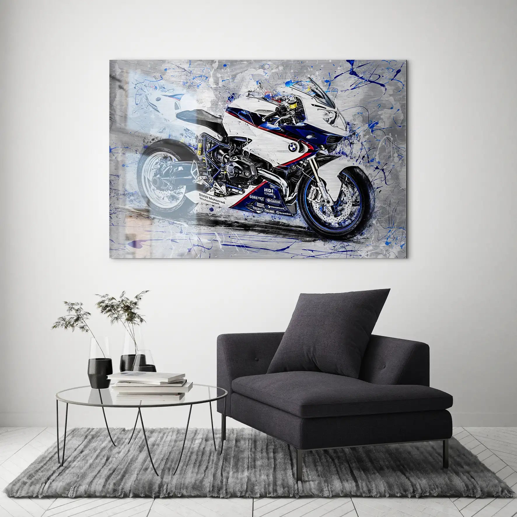 BMW HP2 Sport Abstrakt Alu Gebürstet Bild INGALERIE